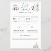 Baby Panda Pioenrozen Oerwoud Baby voorspellingen Flyer (Voorkant)