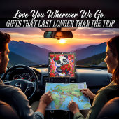 Baby Panda Red Rose Vierkante Klok