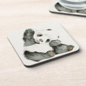 Baby Panda | Schuine en gier Bier Onderzetter (Linkerzijde)