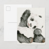 Baby Panda | Schuine en gier Briefkaart (Voorkant / Achterkant)