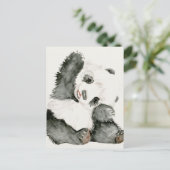 Baby Panda | Schuine en gier Briefkaart (Staand voorkant)