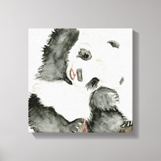 Baby Panda | Schuine en gier Canvas Afdruk (Voorkant)