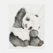 Baby Panda | Schuine en gier Fleece Deken (Voorkant)