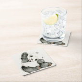 Baby Panda | Schuine en gier Kartonnen Onderzetters (Insitu)