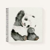 Baby Panda | Schuine en gier Notitieboek (Voorkant)