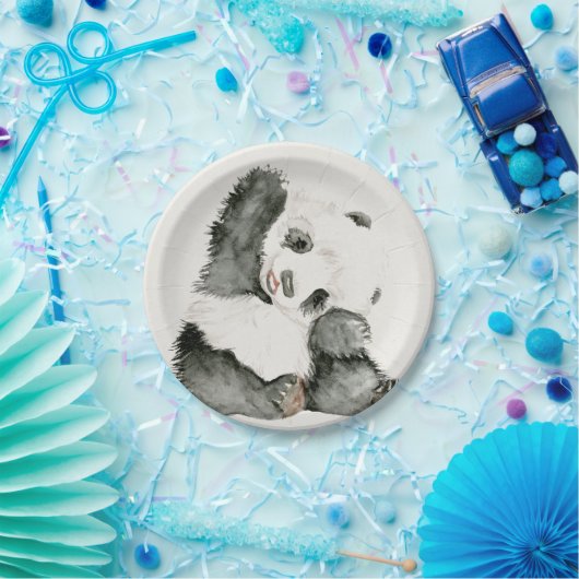 Baby Panda | Schuine en gier Papieren Bordje (Feest)