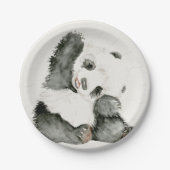 Baby Panda | Schuine en gier Papieren Bordje (Voorkant)