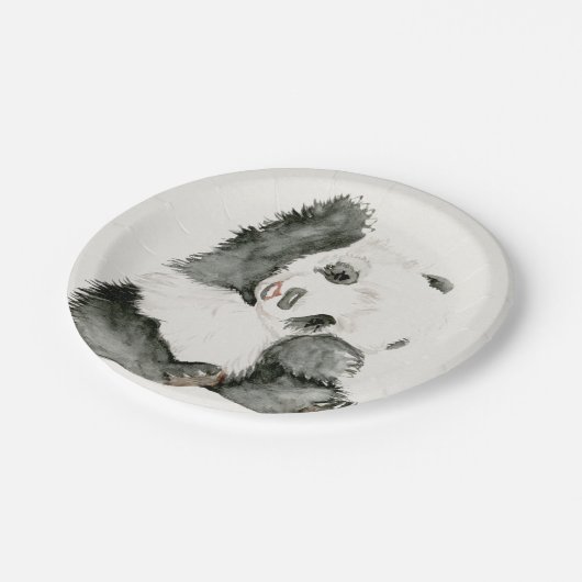 Baby Panda | Schuine en gier Papieren Bordje (Gekanteld)