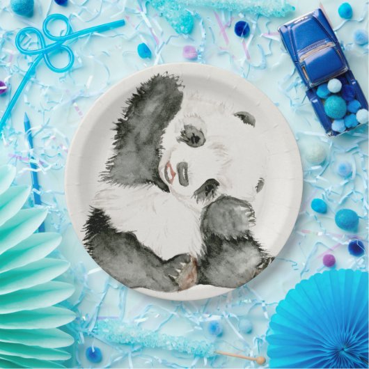 Baby Panda | Schuine en gier Papieren Bordje (Feest)