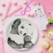 Baby Panda | Schuine en gier Papieren Bordje (Feest)
