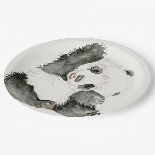 Baby Panda | Schuine en gier Papieren Bordje (Gekanteld)