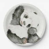 Baby Panda | Schuine en gier Papieren Bordje (Voorkant)