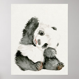 Baby Panda   Schuine en gier Poster