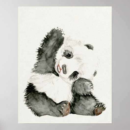 Baby Panda | Schuine en gier Poster (Voorkant)