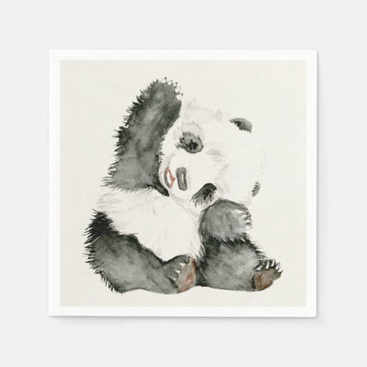Baby Panda | Schuine en gier Servet (Voorkant)