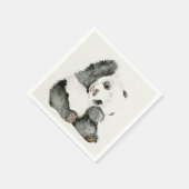 Baby Panda | Schuine en gier Servet (Hoek)
