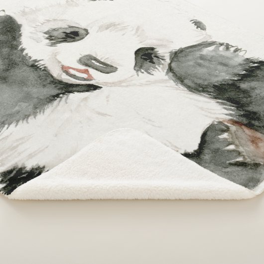 Baby Panda | Schuine en gier Sherpa Deken (3/4)