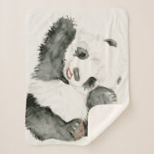 Baby Panda | Schuine en gier Sherpa Deken (Voorkant)