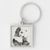 Baby Panda | Schuine en gier Sleutelhanger (Voorkant)