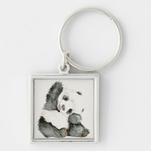 Baby Panda   Schuine en gier Sleutelhanger