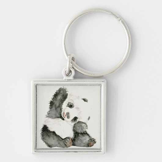 Baby Panda | Schuine en gier Sleutelhanger (Voorkant)