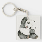Baby Panda | Schuine en gier Sleutelhanger (Voorkant)