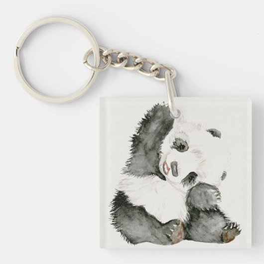Baby Panda | Schuine en gier Sleutelhanger (Voorkant)