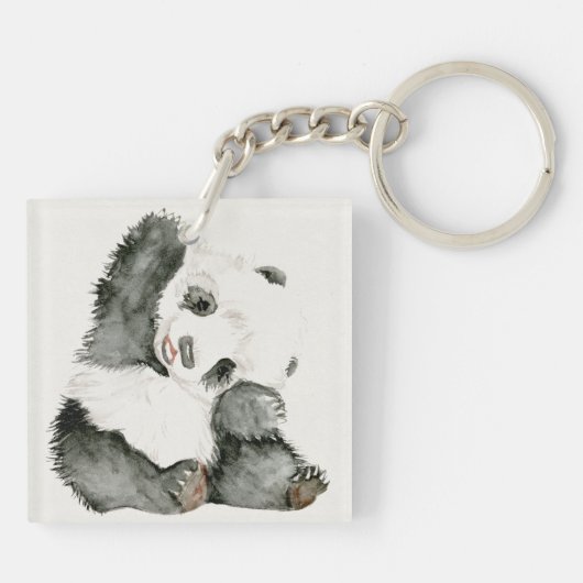 Baby Panda | Schuine en gier Sleutelhanger (Achterkant)