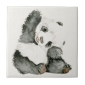 Baby Panda | Schuine en gier Tegeltje (Voorkant)