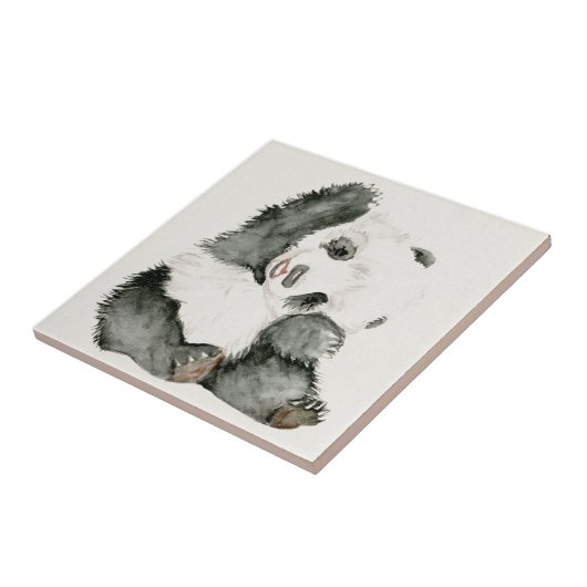 Baby Panda | Schuine en gier Tegeltje (Zijkant)
