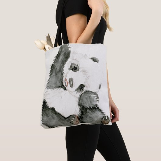 Baby Panda | Schuine en gier Tote Bag (Dichtbij)