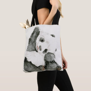 Baby Panda   Schuine en gier Tote Bag