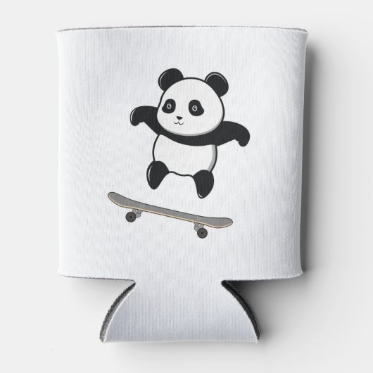 Baby Panda Skateboard Blikjeskoeler (Voorkant)