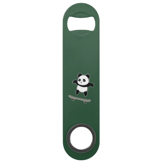 Baby Panda Skateboard Speed Flessenopener (Voorkant)