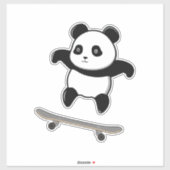 Baby Panda Skateboard Sticker (Vel)