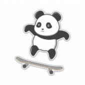 Baby Panda Skateboard Sticker (Voorkant)