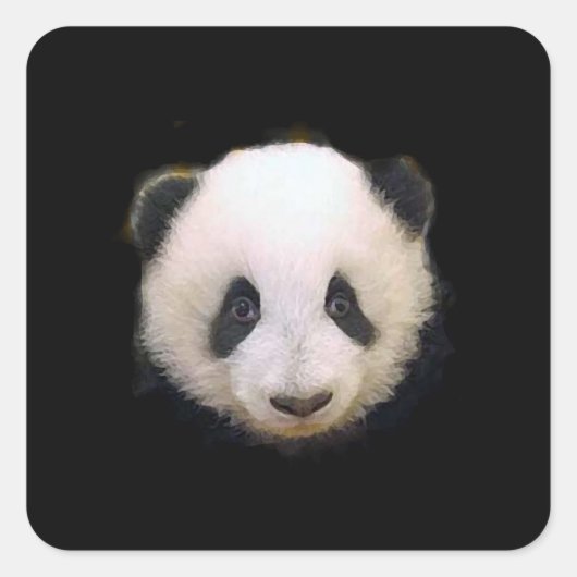 Baby Panda Sticker - Vierkante Stickers (Voorkant)