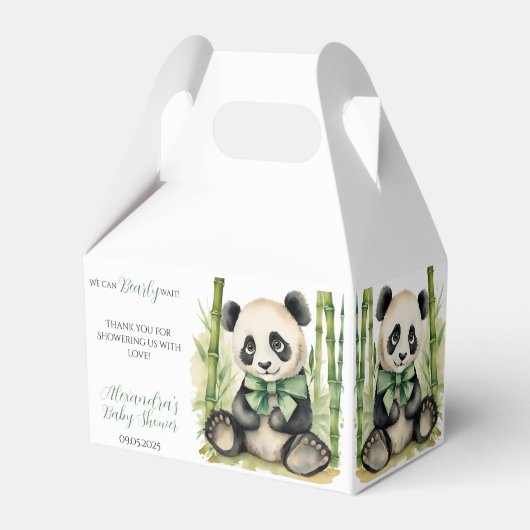 Baby Panda Unisex Beer Barly Wachten Baby shower Bedankdoosjes (Voorkant Zijde)