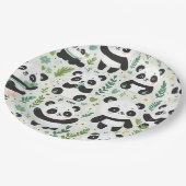 Baby Pandapatroon Papieren Bordje (Gekanteld)