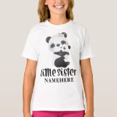 Baby Pandas Waterverf Kleine zuster T-shirt (Voorkant)