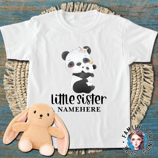 Baby Pandas Waterverf Kleine zuster T-shirt