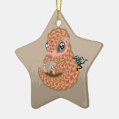 Baby pangoline met anticoagulans keramisch ornament (Links)