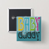Baby Papa - Genderneutraliteit Vierkante Button 5,1 Cm (Voorkant /achterkant)