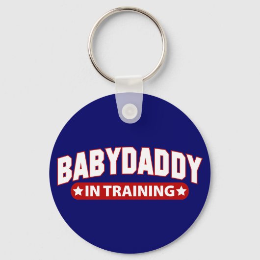 Baby papa in opleiding sleutelhanger (Voorkant)