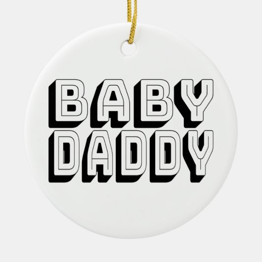 Baby papa keramisch ornament (Voorkant)