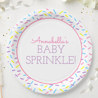 Baby Papier Bord met roze omtrek