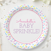 Baby Papier Bord met roze omtrek
