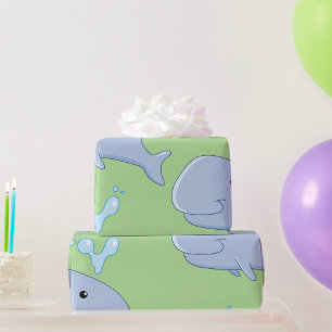 Baby-papier voor het verpakken van walvis cadeaupapier