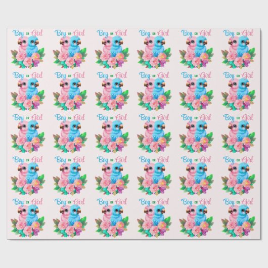 Baby Parrot Twins Cadeaupapier (Vlak)
