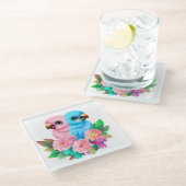 Baby Parrot Twins Glazen Onderzetter (Schuin)